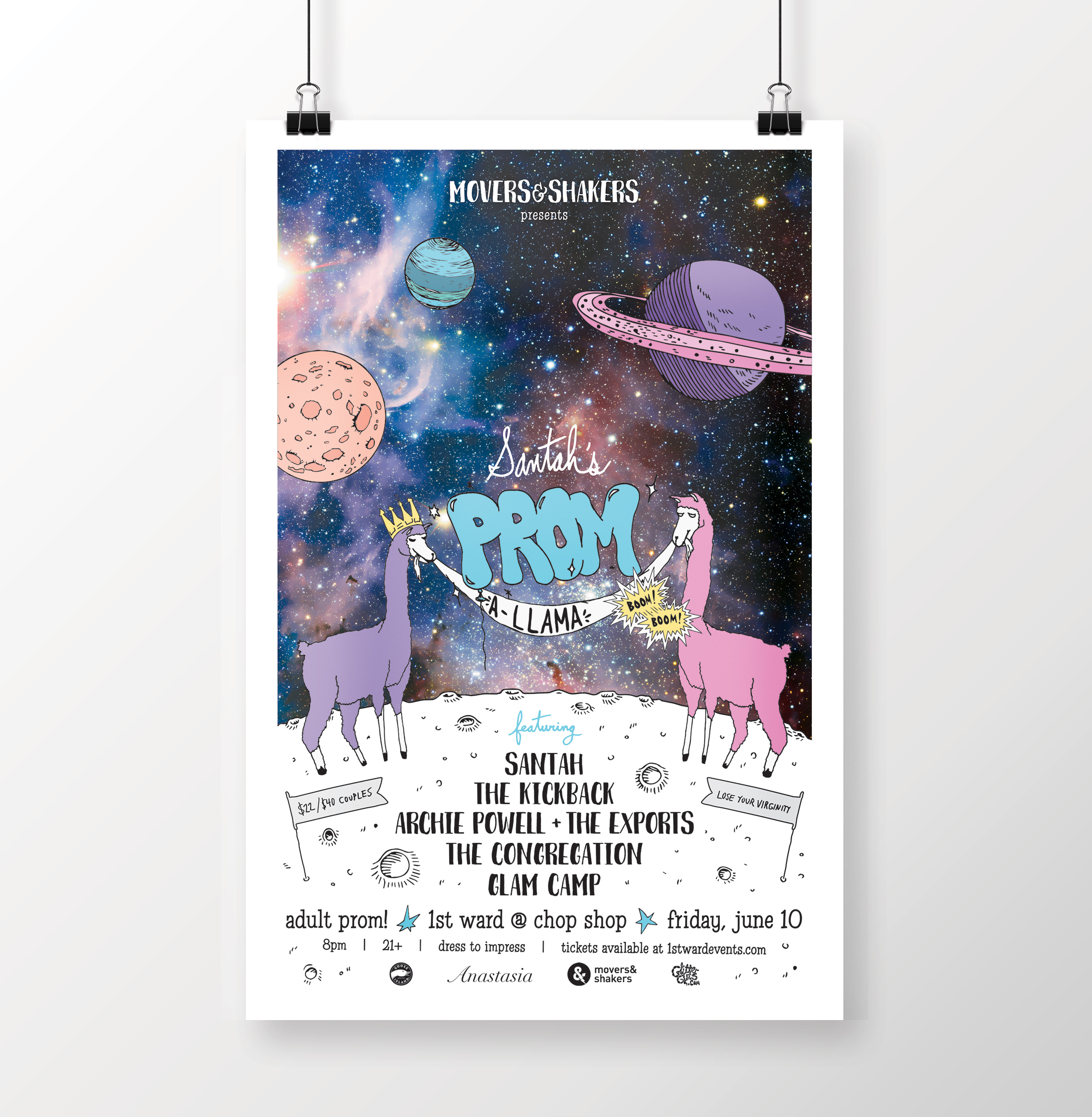 Prom-a-Llama Boom Boom Poster